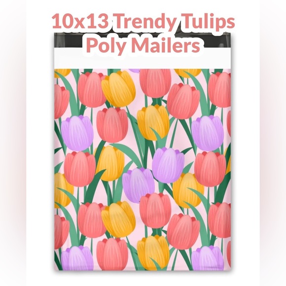 Trendy Tulips 🌷 Poly Mailers 10x13 Pack of 25 - Picture 5 of 7